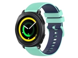 Pulseira De Silicone Quadriculada Bicolor De 20 Mm Para Samsung Gear Sport