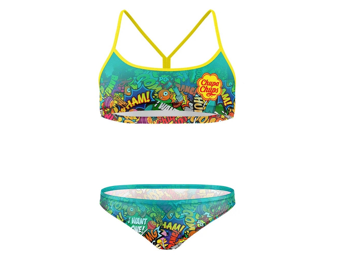 Bikini Chupa Chups Comic Colorido M Mulherotso