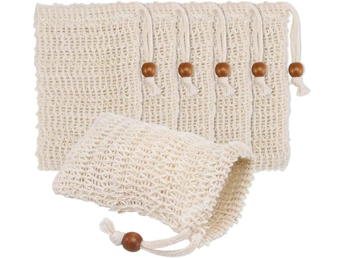 Conjunto de 40 Esponjas de Sisal com Cordão para Banho e Chuveiro SFUSHOS