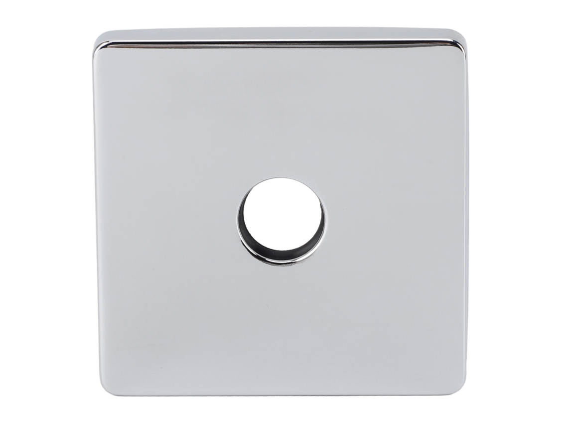 Placa Decorativa MARCA universal de aço inox para braço de chuveiro quadrado