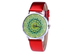 Reloj De Cuarzo Unisex Con Correa De Cuero Pu Zhoulianfa T422-yx (rojo)