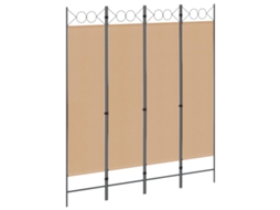 Conjunto 1 Divisor De Ambiente Vidaxl Bege Poliéster (160 X 180 Cm)
