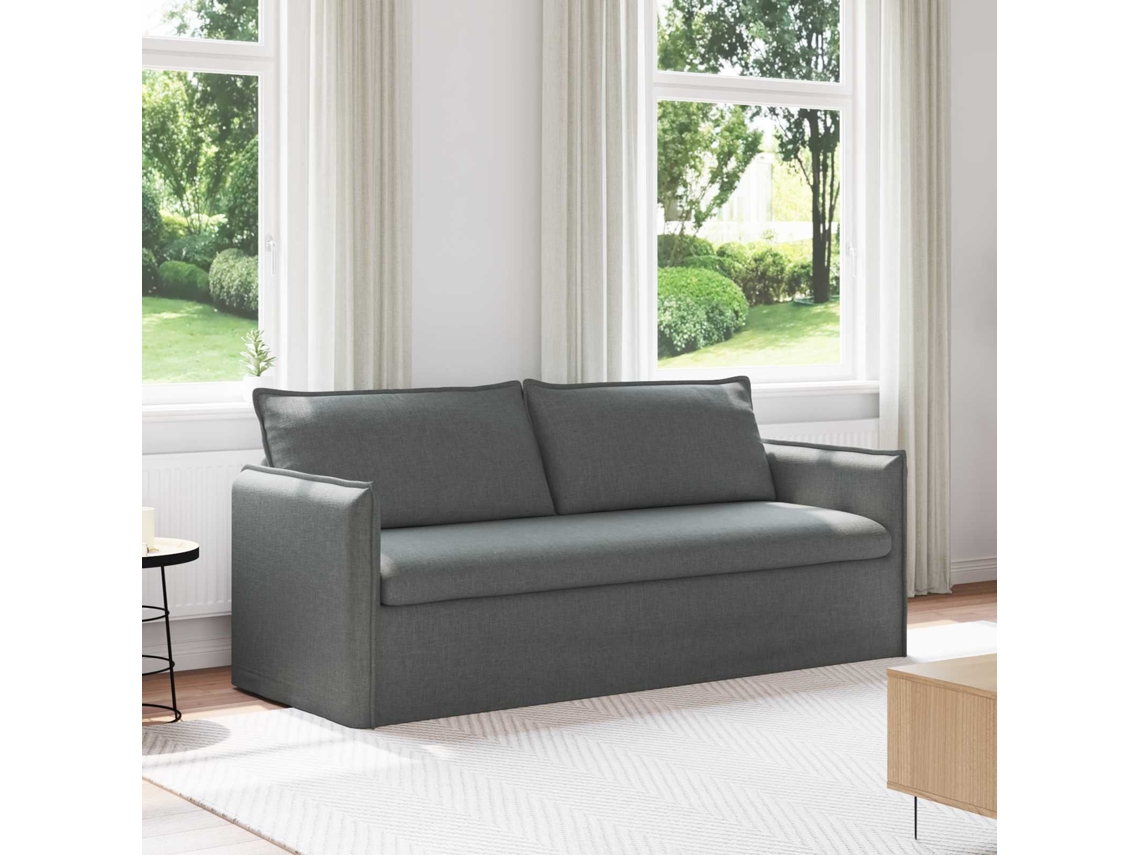 Vidaxl Sofá Cinza Escuro 196 X 82 X 85 Cm Tecido