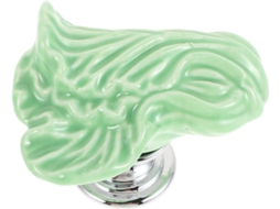 Puxador De Cerâmica Homoyoyo Com Desenho Animado, Verde Claro, Para Armários, Com Furo Único, Ideal Para Projetos De
