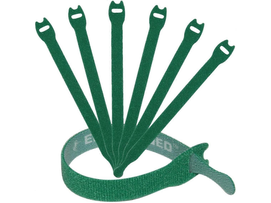 Abraçadeiras Reutilizáveis ​​de 1,25 Cm X 20 Cm Para Gerenciamento E Organização De Cabos - Pacote Com 30 Unidades Com 2 Abraçadeiras Extras (verde)