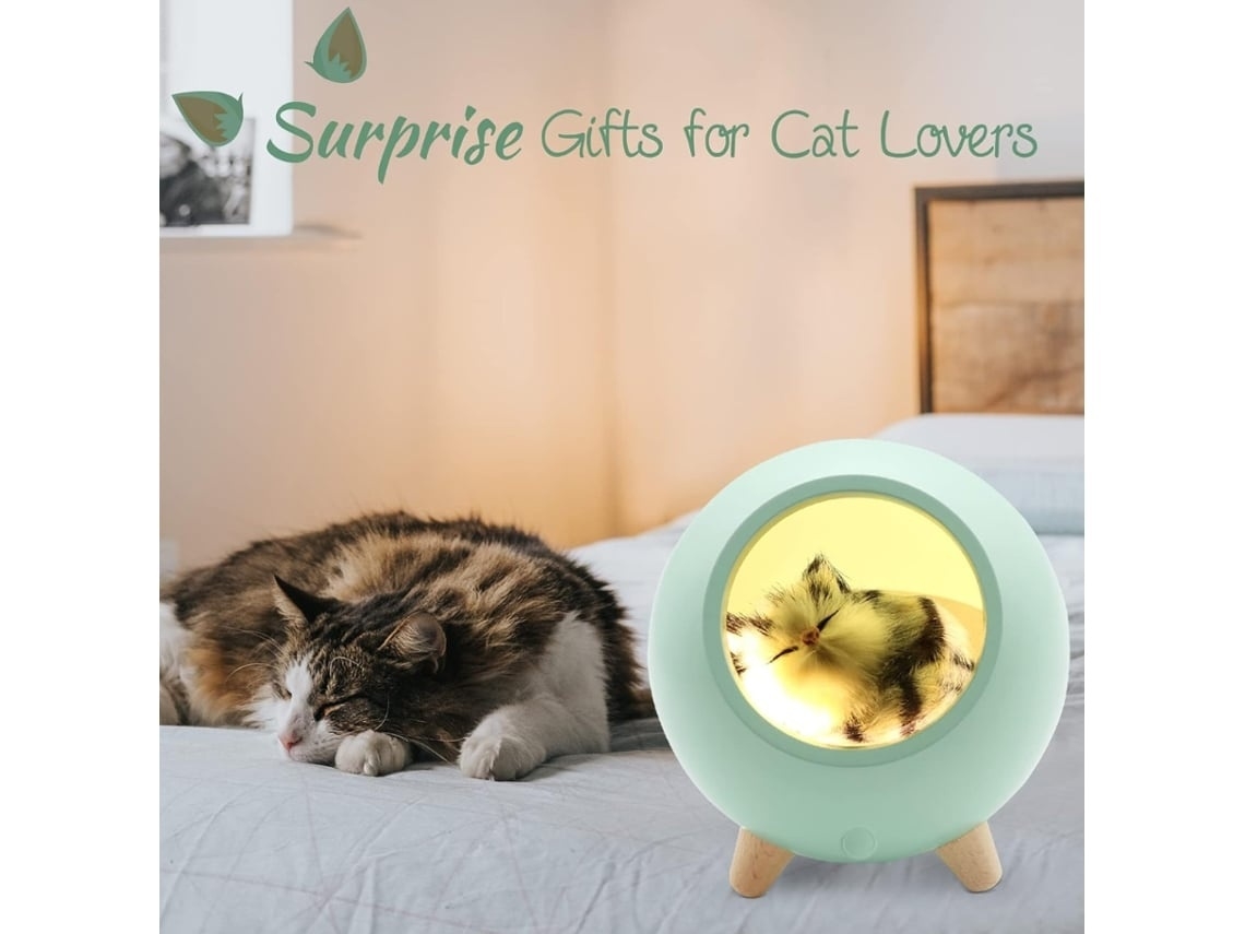 Lurelia Candeeiro Decorativo Gato Para Quarto Com Luz Ambiente