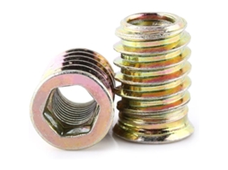 2026-pacote De 20 Porcas Hexagonais Rosqueadas De Liga De Zn M8*20mm, Variedade De Porcas Inseridas De Liga De Zn