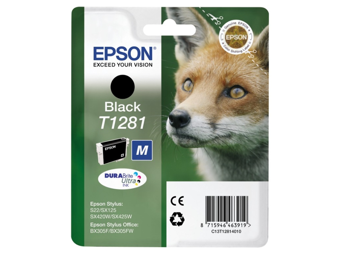 Tinteiro EPSON T1281 Preto (C13T12814022)