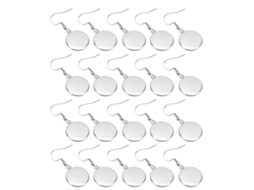 20 Molduras em Branco para Brincos Aço Inoxidável 16mm Acessórios Diy de Jóias