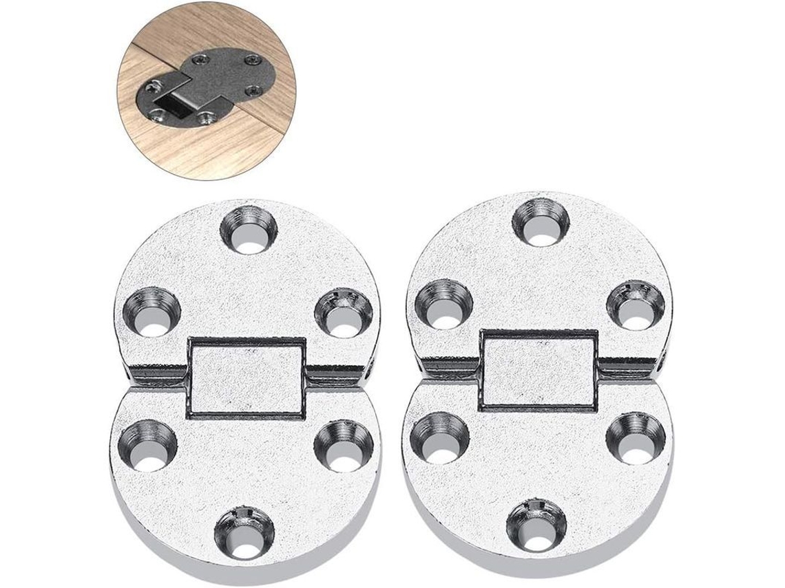Bisagras de Liga de Zinco para Mesa Plegável 54x35x7mm, 2 Pçs | S/MARCA