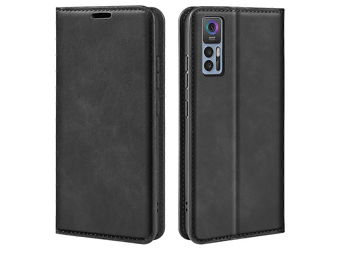 Capa De Couro Com Sucção Magnética Retro-skin Para Tcl 30 5g/30
