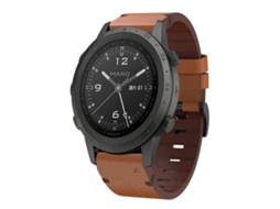 Bracelete para Garmin Marq Commander Couro com Fivela de Aço Marrom XIAOMOYU (22mm)