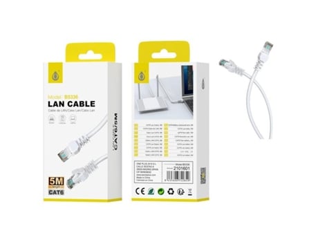 B5336 Blanco Cable De Red Lan Cat6, 5m Jc