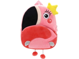 Mochila De Animais Para Crianças - Design De Flamingo Rosa - Desenhos Animados