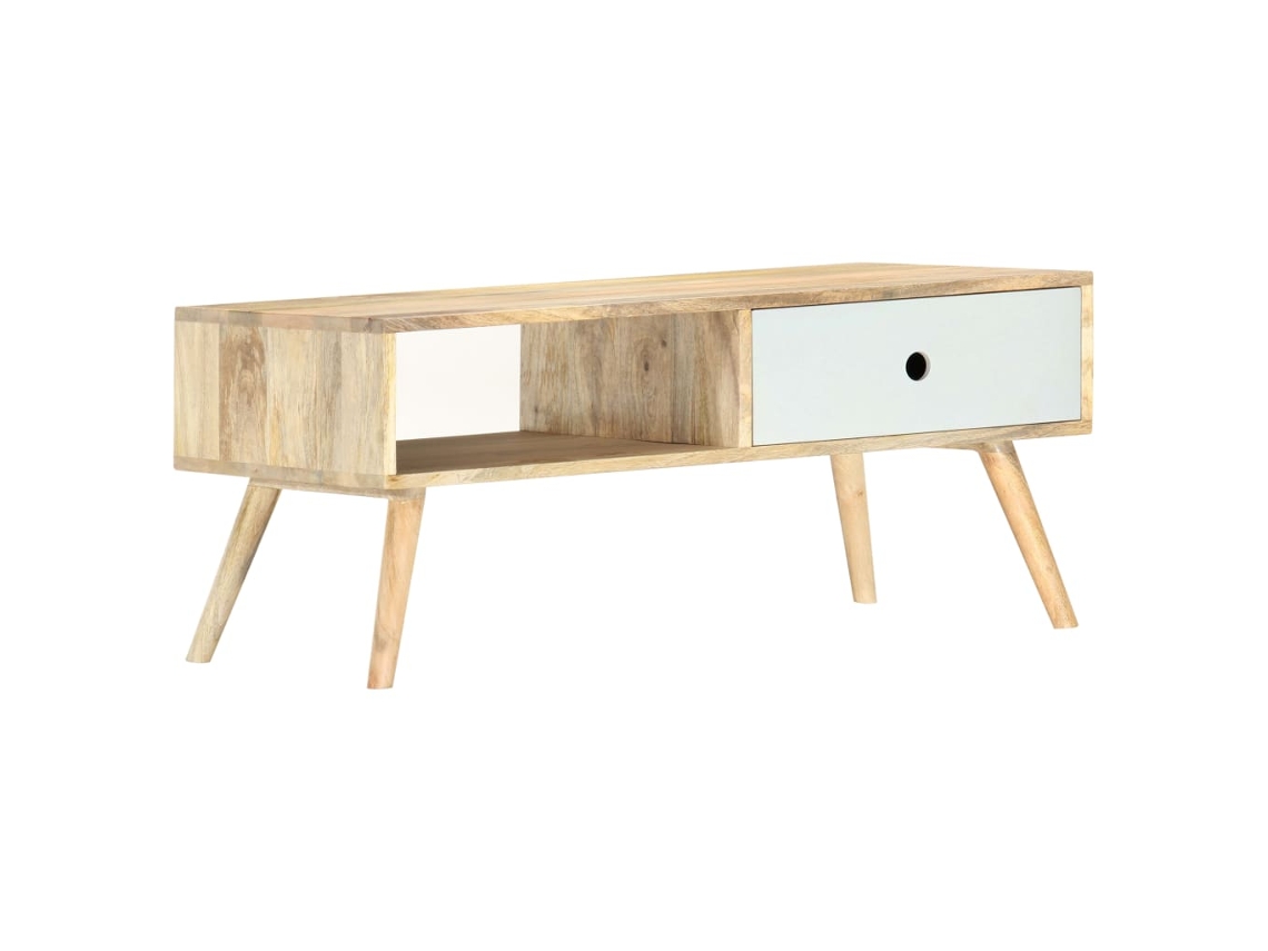 Vidaxl Mesa De Centro 90x50x40 Cm Madeira De Mangueira Maciça