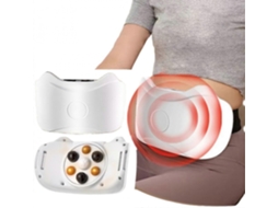 Massageador Abdominal Elétrico Com Pedras Brancas, Cinto De Massagem Inteligente Ems Para Queima Gordura E Alívio Do Inchaço
