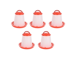 Baldes automáticos Primerox de 1,5kg e 2,5kg para galinhas, com água e alimento | S/MARCA