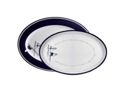 Conjunto de Pratos Welcome On Board 2 Unidades Transparentemarine Business