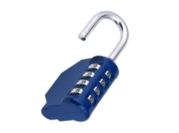 Candado de Código de 4 Dígitos, Candado para Armarios de Gimnasio Y Escuela, Resistente, Azul