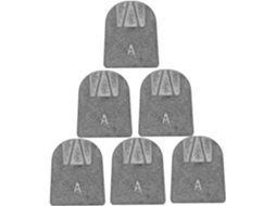 Conjunto de 6 peças de suportes de alumínio para montagem de espelhos com extensão.