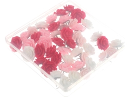 Conjunto De 3 Tachinhas Decorativas Em Formato Flor Para Quadro