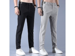 Pantalones De Golf Para Hombre Srbtv Secado Rápido Confortables De Tela Elástica Transpirable Con Bolsillos 38 Cinza Escuro
