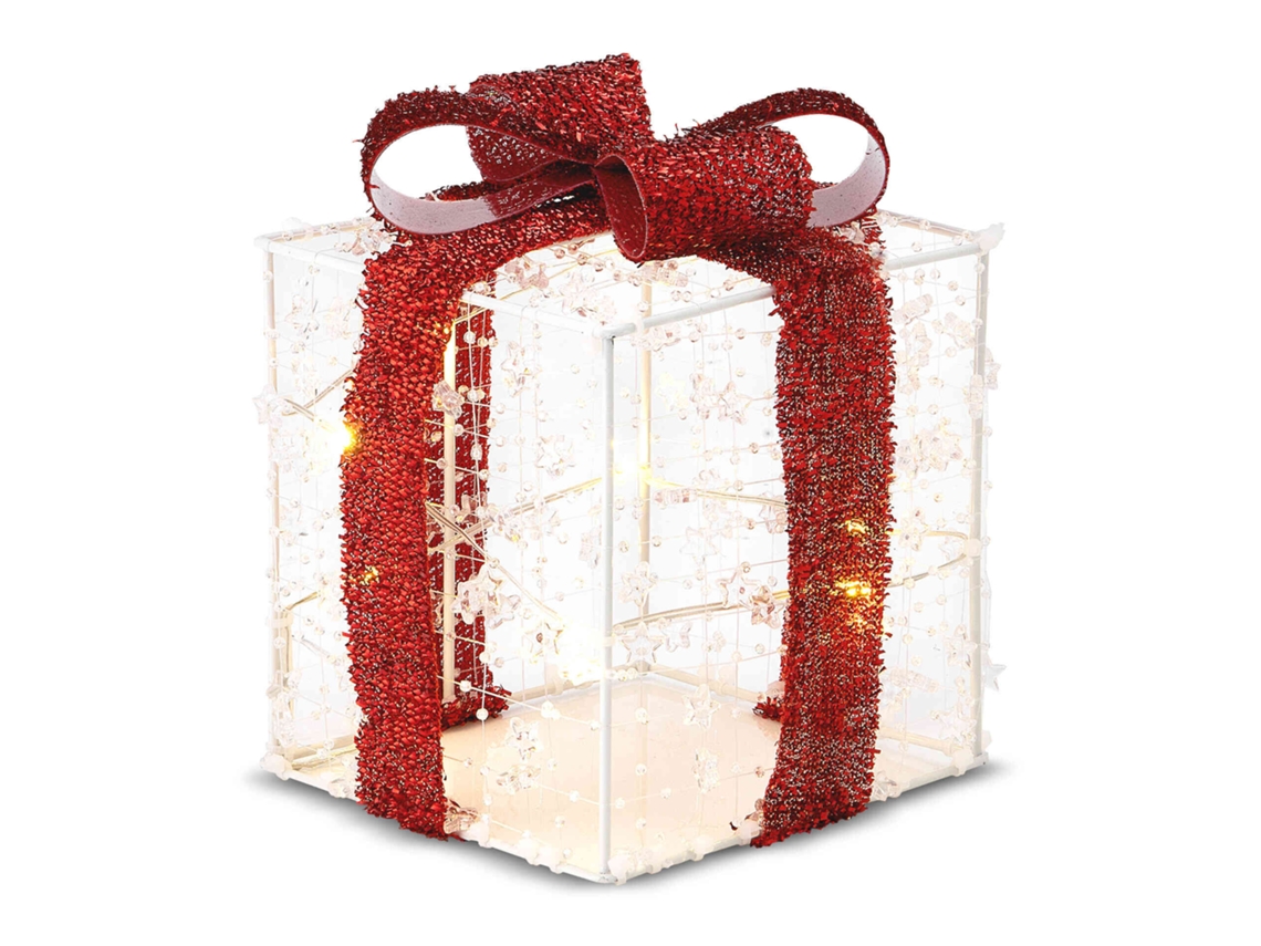 Presente Decorativo 16cm Com Luz Kasa