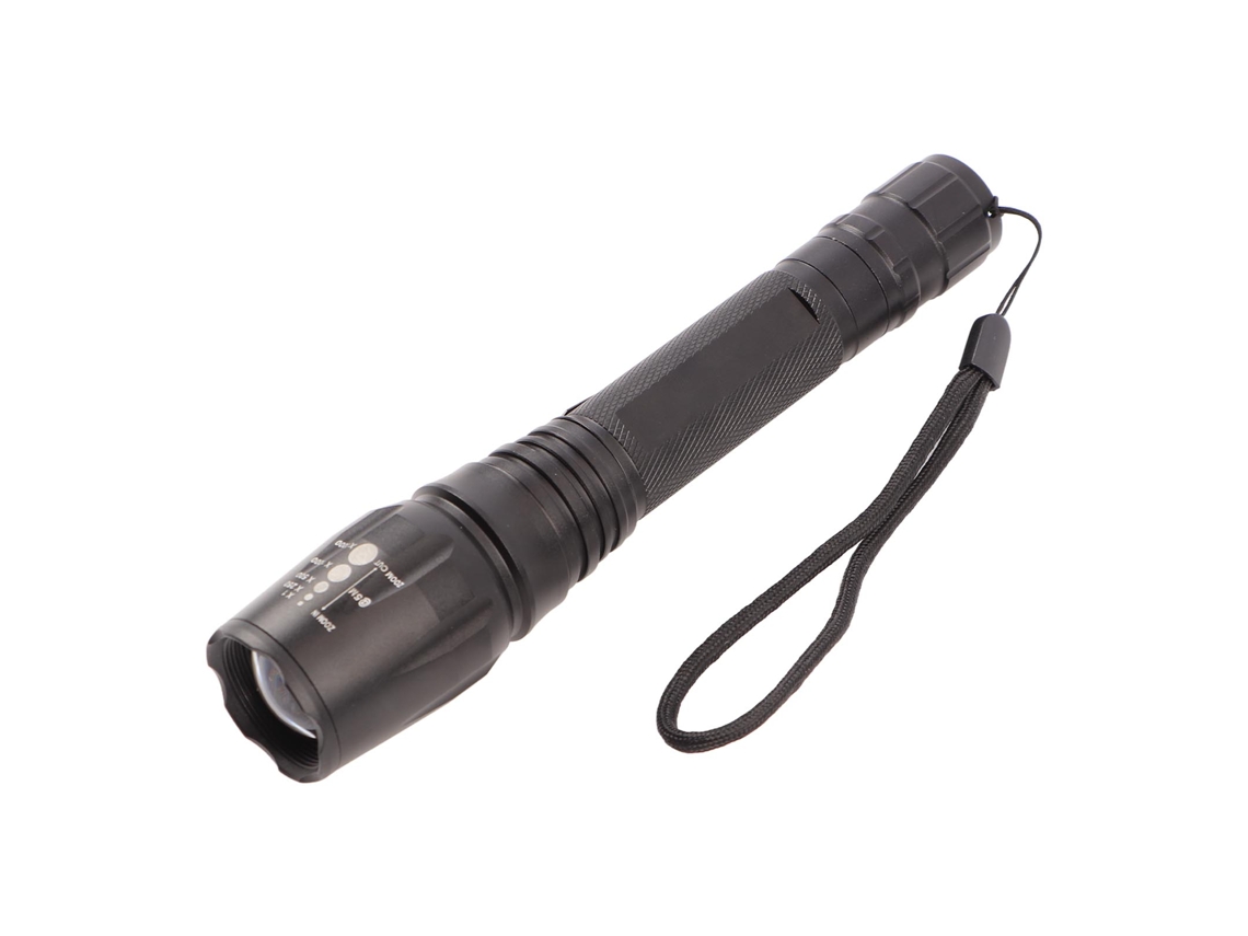 Lanterna Externa Recarregável com Zoom e Alto Alcance IPX4 para Camping e Atividades ao Ar Livre | S/MARCA