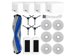 Bolsa Para Acessórios Ecovacs T30 Escova Principal 4 Escovas Laterais 2 Filtros 6 Esfregões Somente T30 Pro/omni Zeuxo