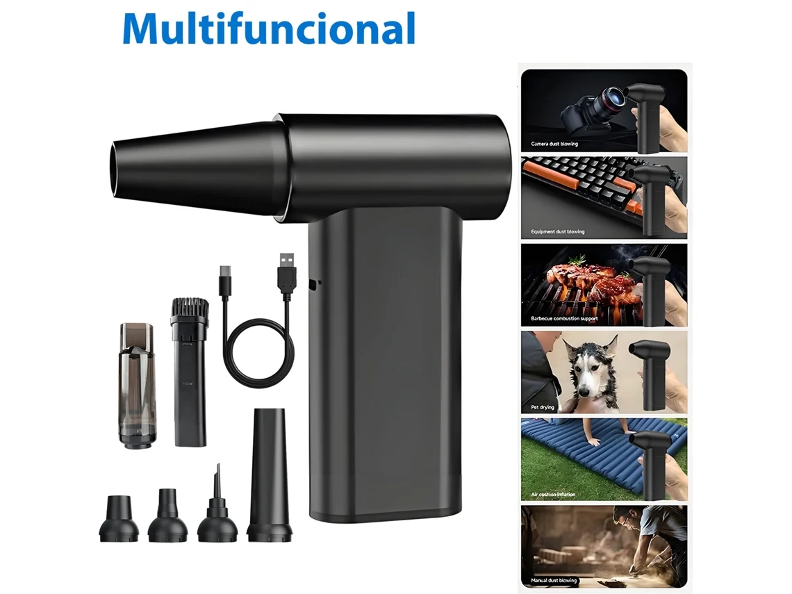 Ventilador Turbo Violento, Ventilador Violento, Soprador De Alta Velocidade, Aspirador Portátil, Recarregável Junsun