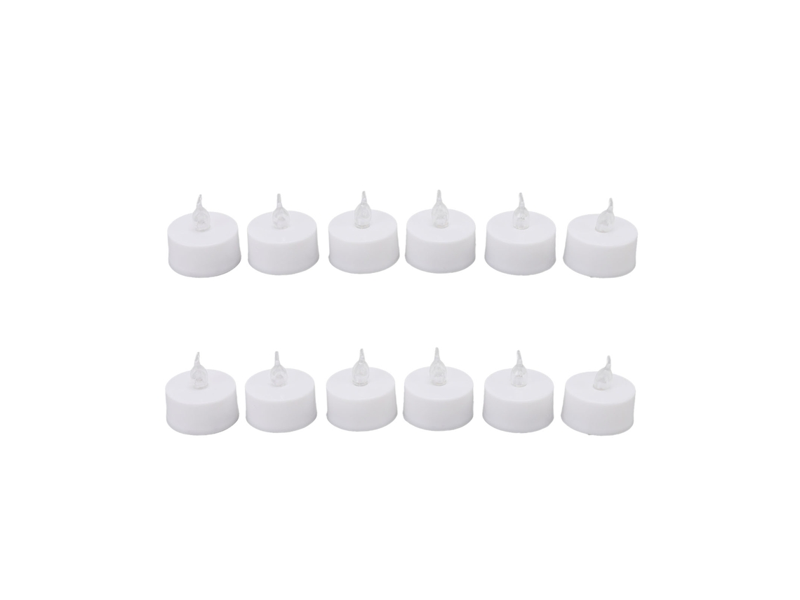 Rebe-12 Peças De Velas Led Sem Chama Com Mecha Transparente Para Halloween, Festivais E Decoração De Quartos