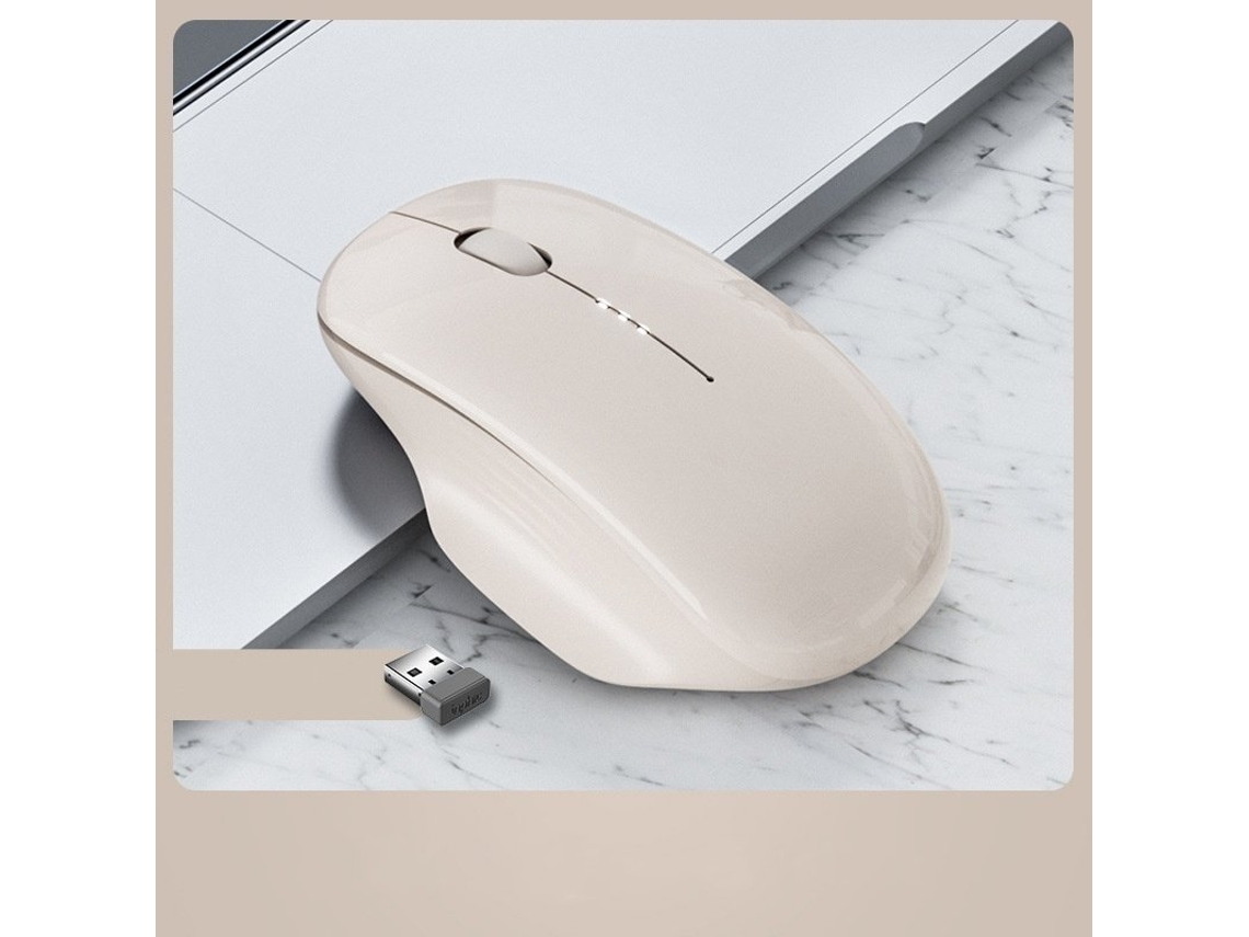 Rato Yizhood M1 2 2.4g Wireless Type C Recarregável Silencioso Exibição De Nível De Bateria De Escritório Damasco