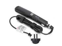 Prensa De Cabelo Elétrica Com Faixa De Silicone, Ferro De Alisamento E Ondulação Com Display Lcd Plug Us Preto