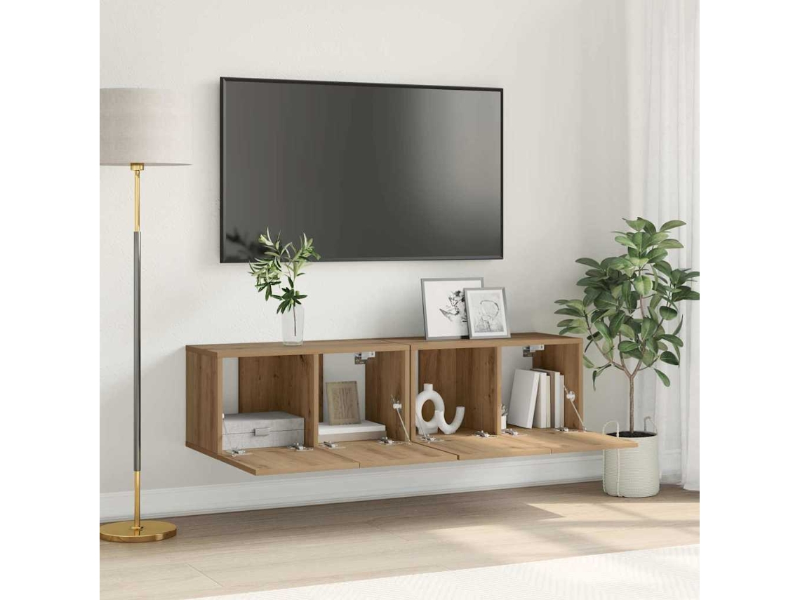 Vidaxl Conjunto de Móvel de Tv 2 Pcs Castanho 60 X 30 X 30 Cm