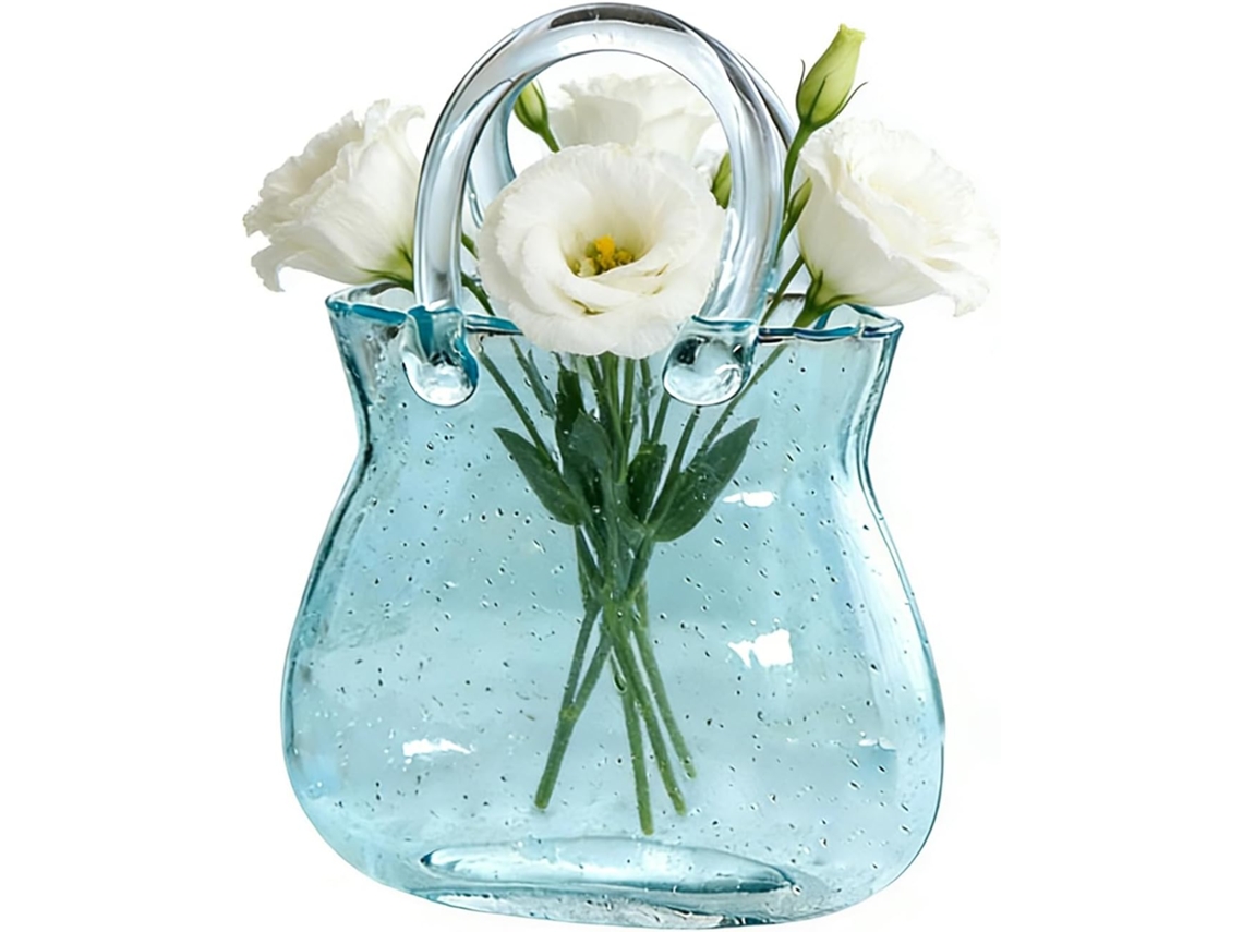 Vaso Em Formato De Bolsa – Tigela Decorativa Transparente Em Formato De Bolsa Para Flores, Bebidas Ou Peixes Ótima