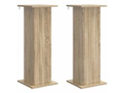 Conjunto 2 Suporte Moderno Para Plantas Vidaxl Castanho Derivados De Madeira (30,5 X 30 X 80,5 Cm)