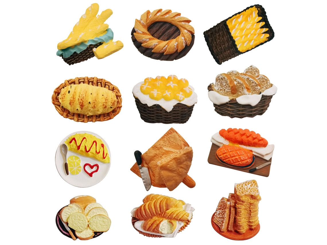 Laxiscreed Magnetes 3d Para Geladeira Com Design De Pão Torrado - Pack De 1 A 12 Peças