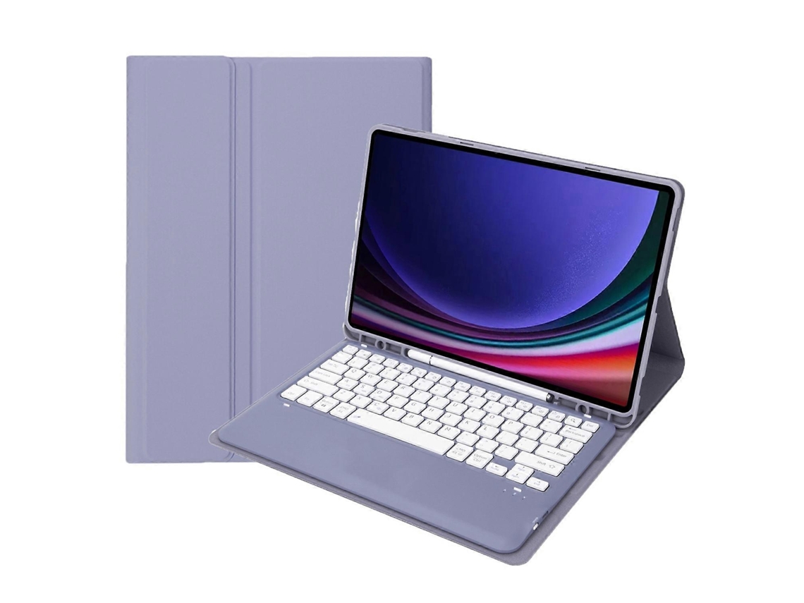 Capa De Couro Para Tablet Samsung Galaxy Tab S10+ A810b Com Teclado Bluetooth Destacável E Compartimento Para Caneta.