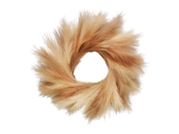 Coroa Capim Pampas Artificial Fluffy Porta Parede Marrom 60cm MARCA