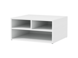 Organizador De Mesa Com 3 Compartimentos Suprimentos E Suporte Impressora, 47x40x22,5cm, Branco