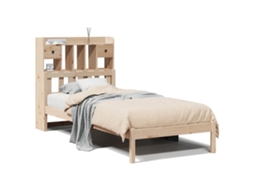 Bookcase Bed, Bookcase Beds Vidaxl Marrom Madeira De Pinho (90 X 190 Cm)