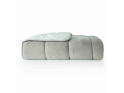 Edredão Coral Borreguito 140x220cm Cinza Kasa