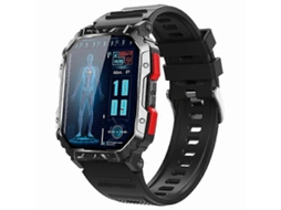 Relógio inteligente à prova d'água para atividades ao ar livre F407 com monitor de açúcar no sangue e frequência cardíaca e pulseira de silicone para bicicletas elétricas.
