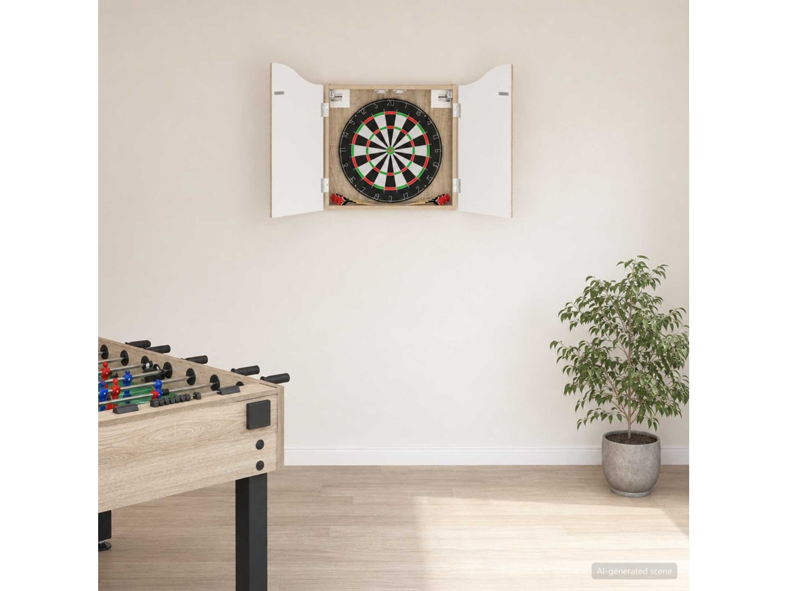 Vidaxl Armário Para Dartboard Carvalho Sonoma 56 X 12 X 63 Cm