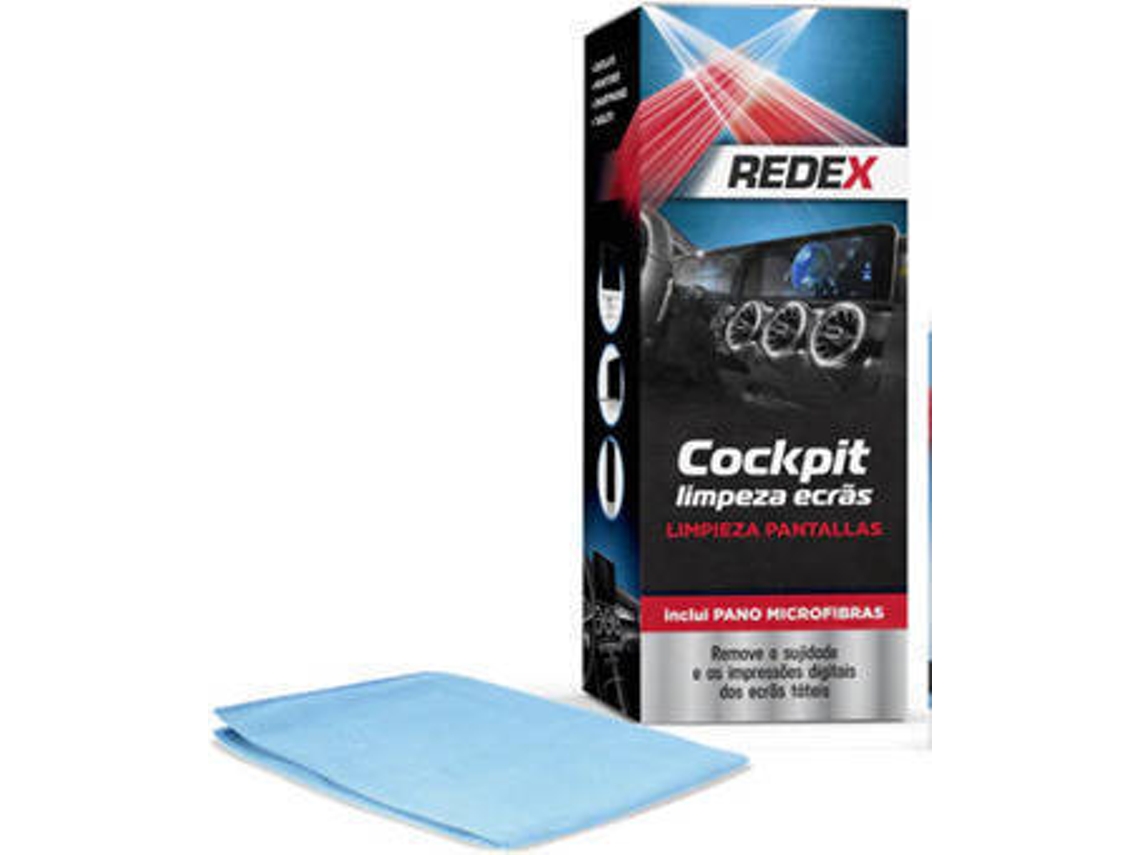 Spray Limpa Ecrãs + Pano REDEX  COCKPIT AUTO 200ML Pano Microfibra