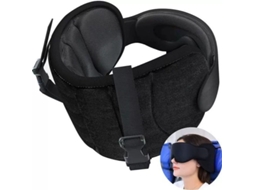 Almofada Avião Viagem com Máscara Algodão, Suporte 360° Anti queda INF