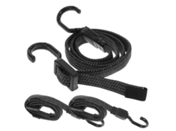 Conjunto De 3 Cordas Elásticas Ajustáveis De Alta Resistência Para Uso Externo Com Ganchos Para Bagagem E