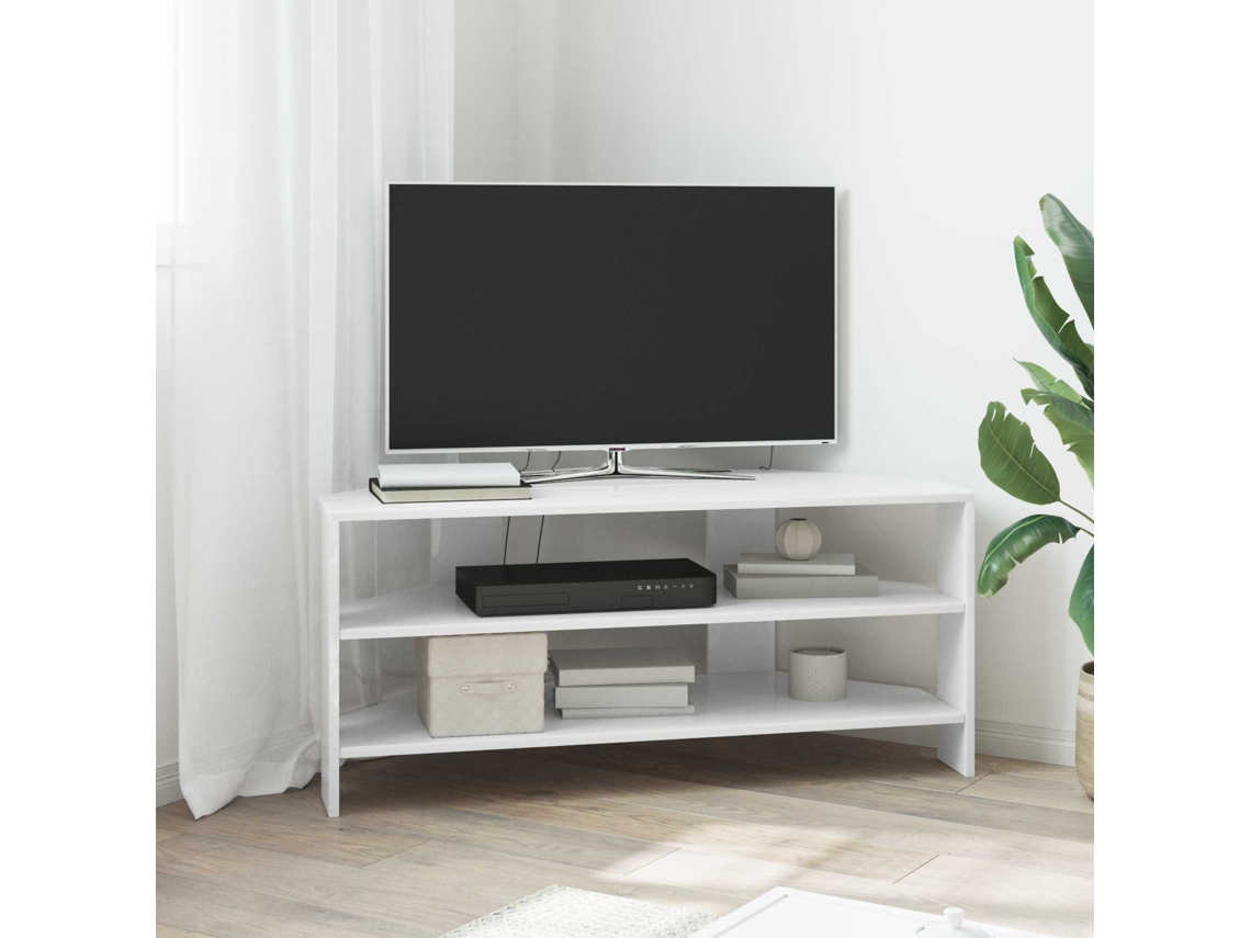 Vidaxl Armáriodetvdecanto Branco Alto Brilho 102x40,5x45cm