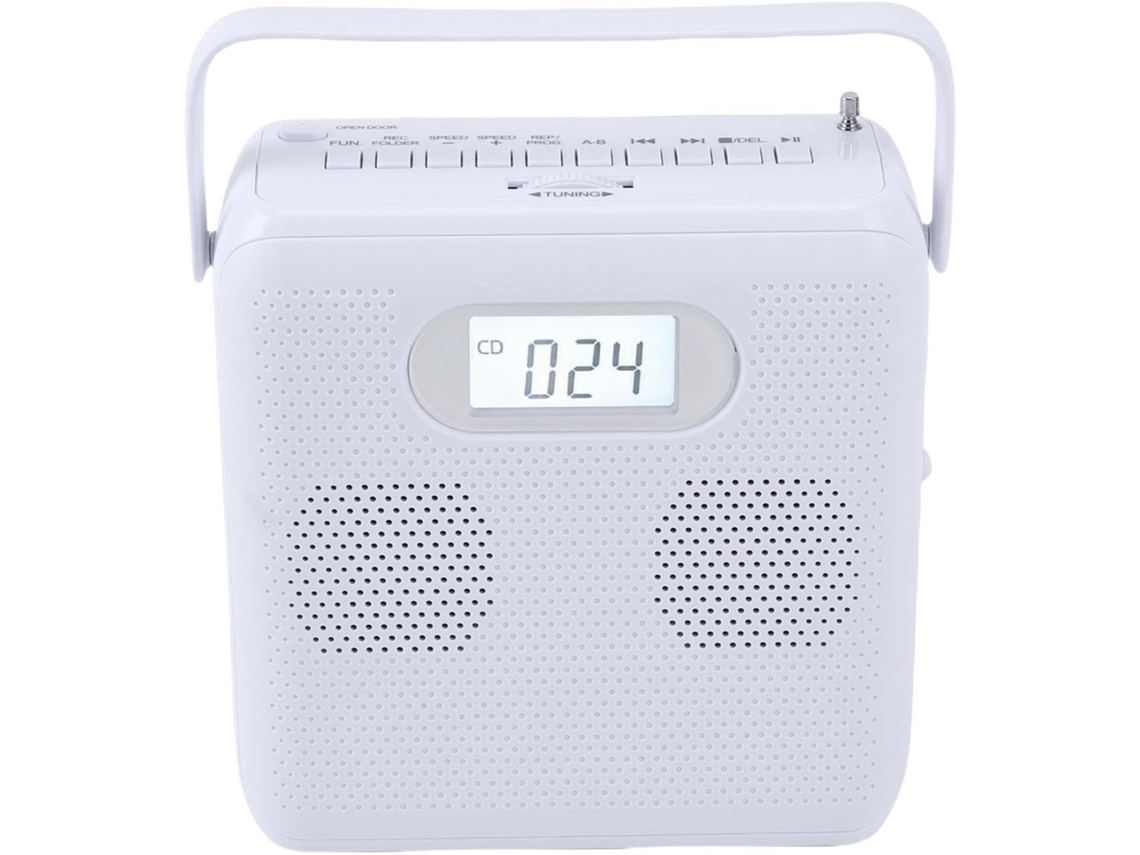 Cd Player Portátil Sxhlseller Com Bluetooth E Transmissor Fm, Alto Falantes Hifi Duplos, Alimentação Usb E Alça