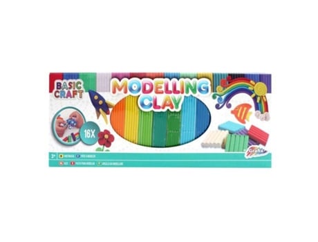Pasta Colorida para Modelar 16 Peças